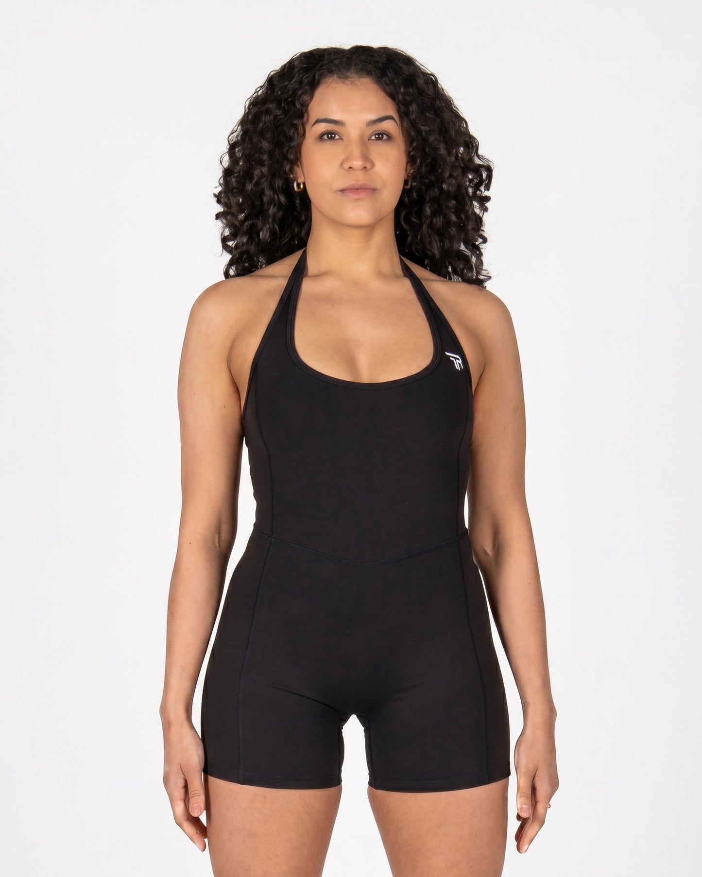 Open Back Black Playsuit