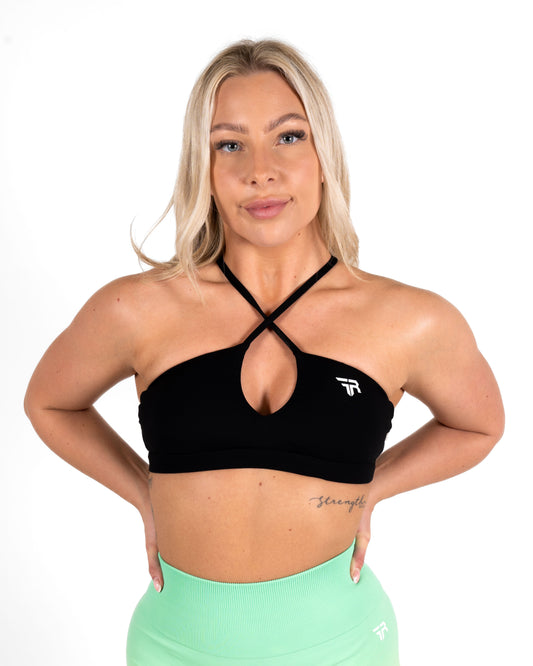 CROSSOVER BLACK SPORTS BRA