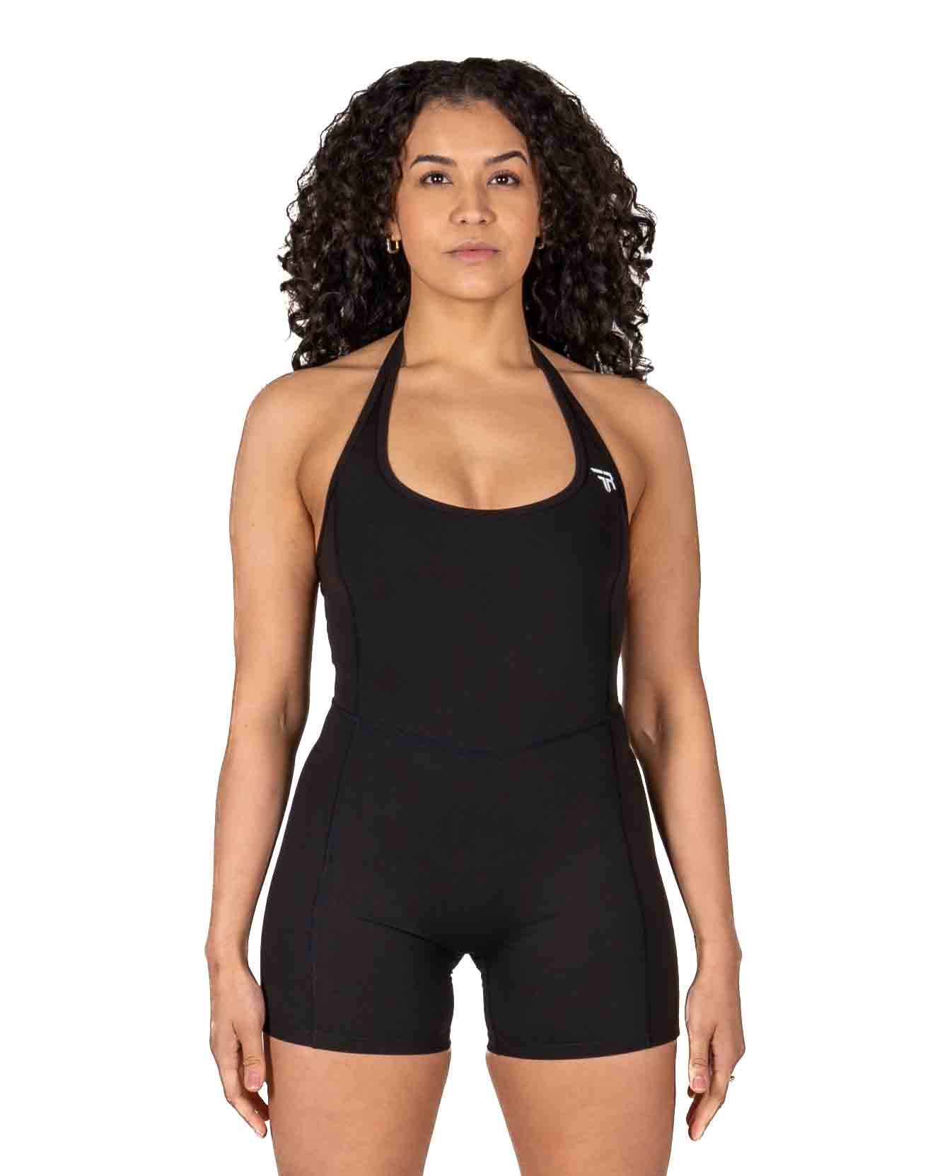 Open Back Black Playsuit