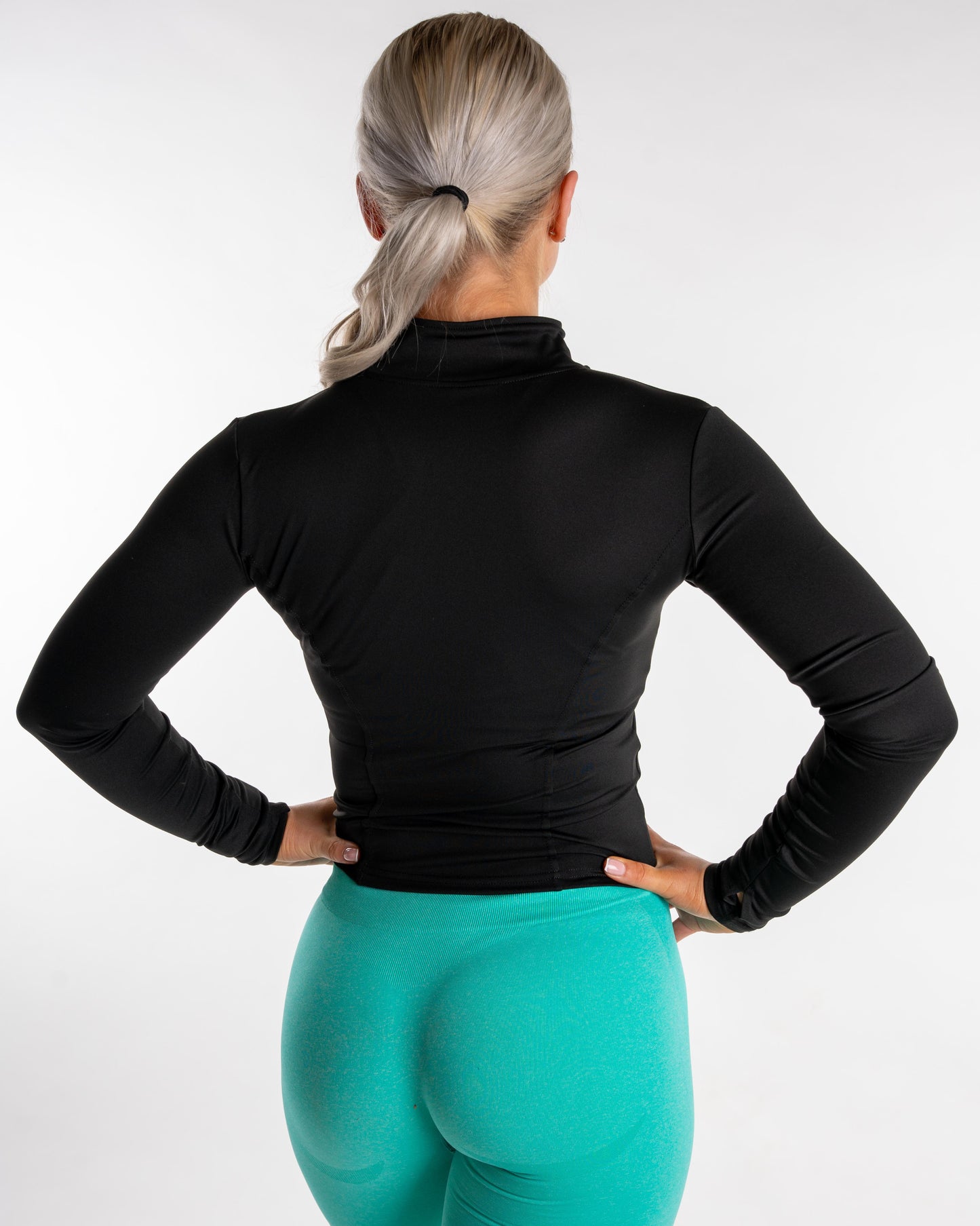 Black Compress Zip Up Jacket